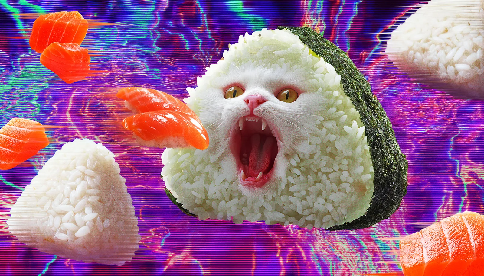 OUCH onigiri cat